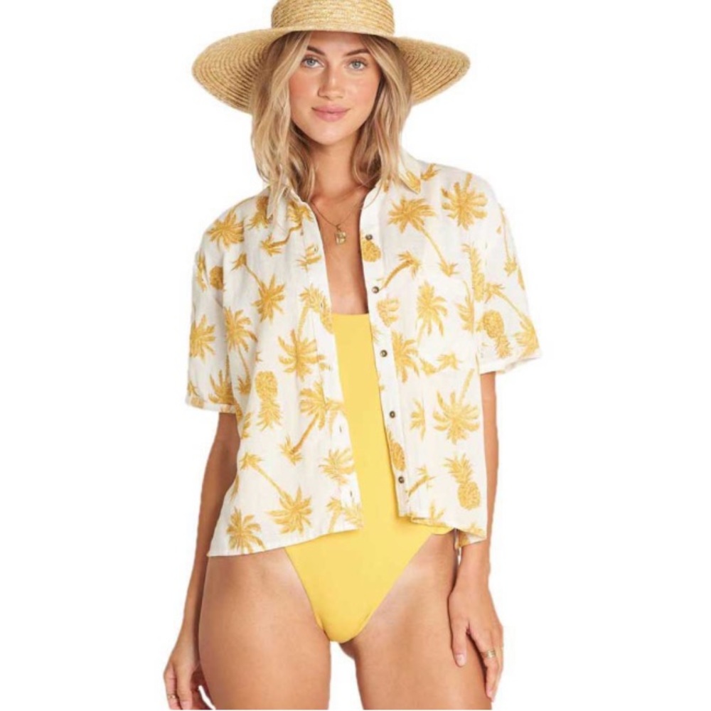 Billabong Cropped Button Up Shirt
